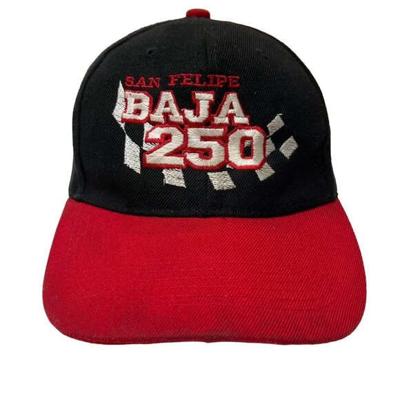 San Felipe Hat Cap‎ Strap Back Adults Black Red Baja 250 Off Road Racing … - Picture 1 of 8